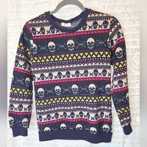 Season Hot Topic Rude Skulls Ugly Sweater Men Small